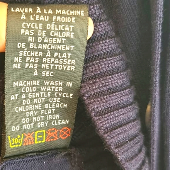 NWOT ☆ Dahia Navy Blue Tie Waist Sweater Size L - Picture 8 of 8